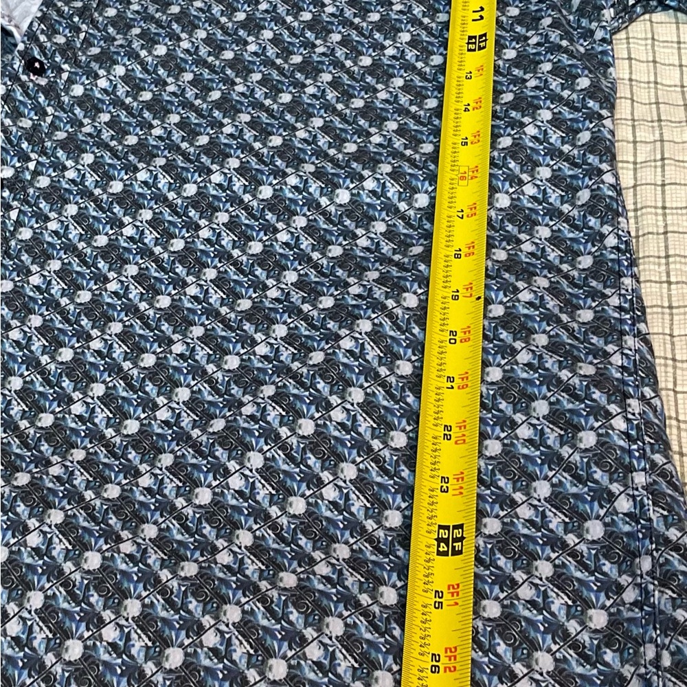🟢🟣🔵DiNero Milano Floral Button-Up Shirt - Nice Quality! 100% cotton - Picture 9 of 12
